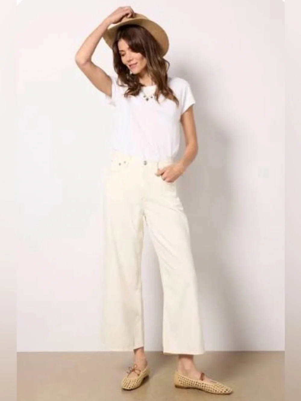 RAG & BONE The Andi High-Rise Ankle Wide-Leg Jeans